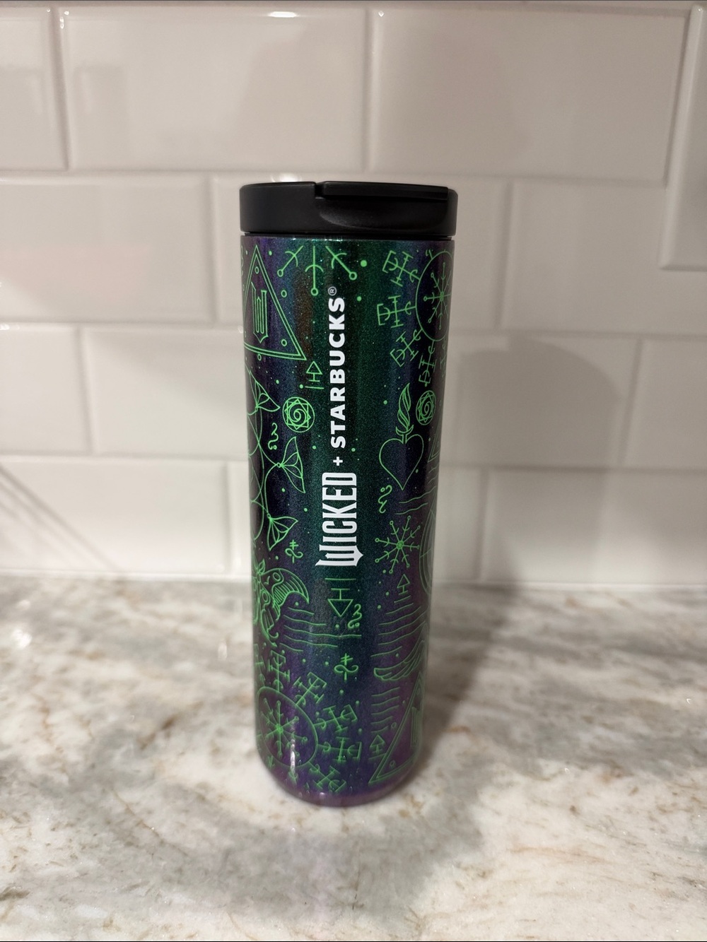 Starbucks Wicked Collection Green Travel Tumbler